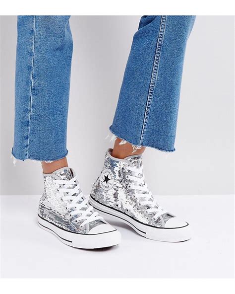 silver sequin converse|sequin converse women.